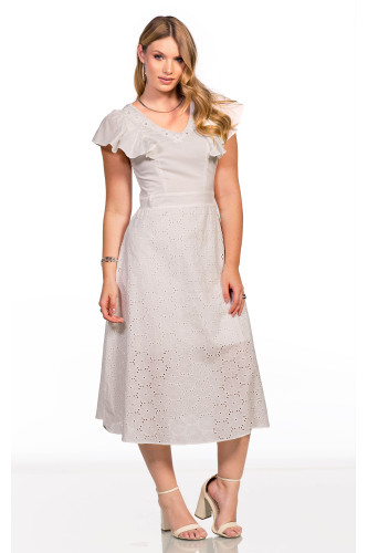 2581 - VESTIDO BRANCO DE LESE ROW-AN 