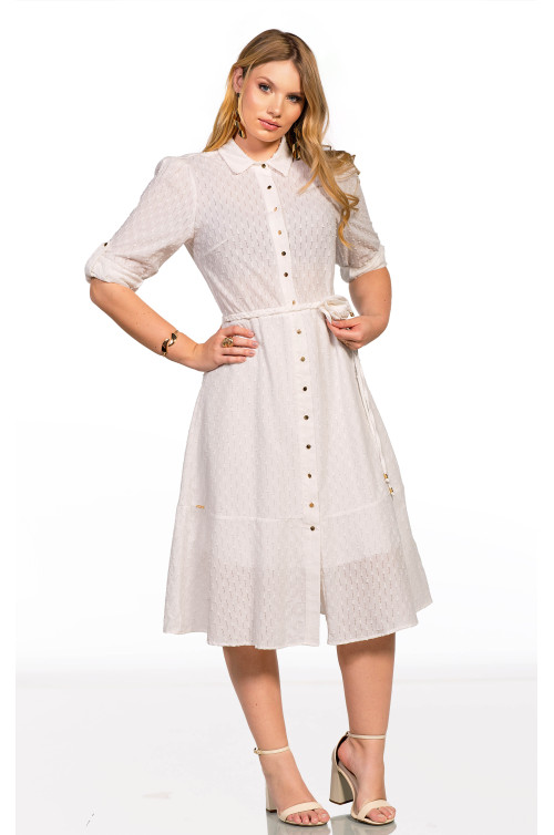 2604 - VESTIDO MANGA 3/4 ROW-AN 