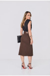 10254 - CONJUNTO COLETE E SAIA MIDI COLOR TABACO SARAI 10254 - CONJUNTO COLETE E SAIA MIDI COLOR TABACO SARAI