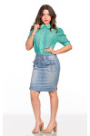 1814 - CAMISA VERDE AGUA ROW-AN 