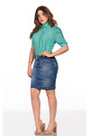 1814 - CAMISA VERDE AGUA ROW-AN 
