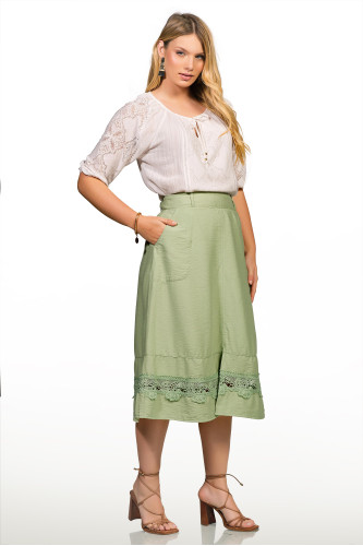 1855 - CAMISA RENDA BRANCA ROW-AN