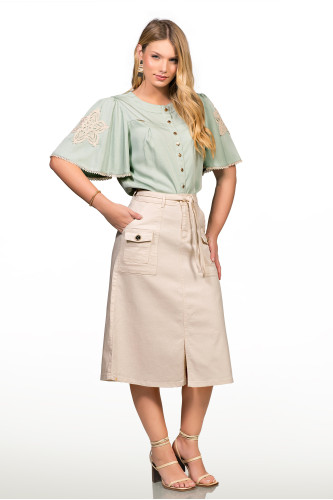 1863 -CAMISA VERDE MENTA ROW-AN 