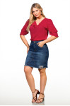 1870 - CAMISA VERMELHA COM BABADO ROW-AN