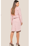 3166 CONJUNTO JAQUETA ROSE E SAIA ROSE ROW-AN