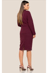 3164 - CONJUNTO BLAZER E SAIA VINHO ROW-AN 