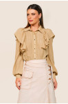 1881 - CAMISA MANGA LONGA COM BABADO ROW-AN 1881 - CAMISA MANGA LONGA COM BABADO ROW-AN