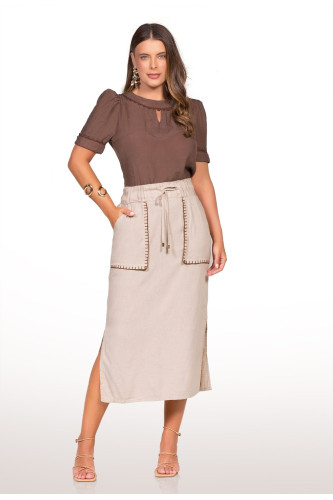 1888 - BLUSA MARRON ROW-AN 