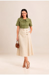 20497 - BLUSA GOLA BABADO VERDE ILLUSYON 