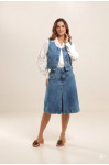 20587 - CONUNTO BLUSA DE PREGAS E SAIA - ILLUSYON 