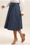 22015 - CONJUNTO CASACO CROPPED  E SAIA RISCA DE GIZ - ILLUSYON