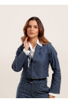 22015 - CONJUNTO CASACO CROPPED  E SAIA RISCA DE GIZ - ILLUSYON