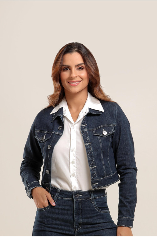 22016 - JAQUETA BORDADA JEANS ILLUSYON