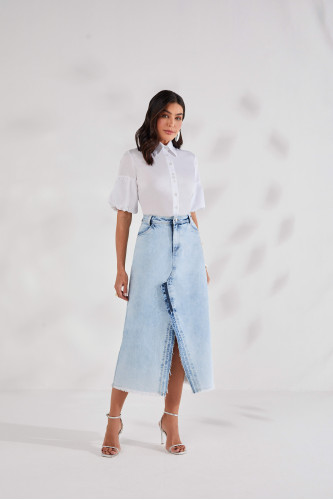 27644 - SAIA NEW SHAPE JEANS COM ABERTURA 90CM