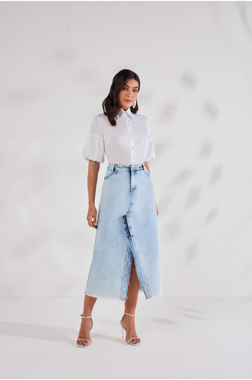 27644 - SAIA NEW SHAPE JEANS COM ABERTURA 90CM