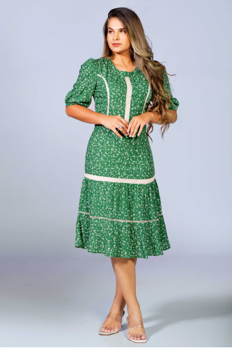 2537 - VESTIDO VERDE ROW-AN