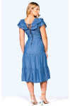 2555 - VESTIDO JEANS COM BABADO ROW-AN 2555 - VESTIDO JEANS COM BABADO ROW-AN