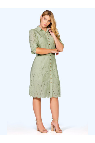 2562 - VESTIDO VERDE DE LESE ROW-AN 