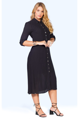 2577 - VESTIDO PRETO ROW-AN