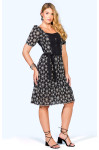 2578 - VESTIDO PRETO ESTAMPADO ROW-AN 2578 - VESTIDO PRETO ESTAMPADO ROW-AN