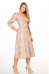 2618 - VESTIDO ESTAMPADO MANGA 3/8 ROW-AN 