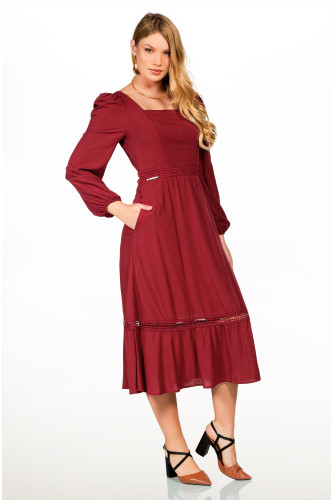 2621 - VESTIDO VERMELHO ROW-AN 