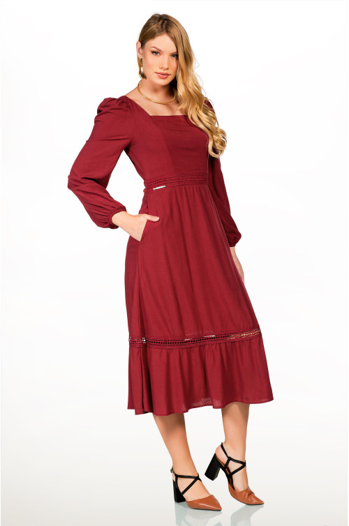 2621 - VESTIDO VERMELHO ROW-AN 