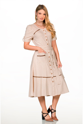 2623 - VESTIDO LINHO ROW-AN 