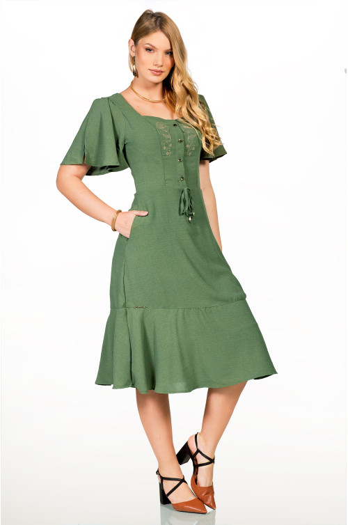 2630 - VESTIDO VERDE ROW-AN 2630 - VESTIDO VERDE ROW-AN