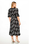 2637 - VESTIDO PRETO ESTAMPADO ROW-AN 