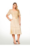 2649 - VESTIDO AMARELO BORDADO ROW-AN 