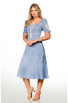 2650 - VESTIDO AZUL COM RENDA ROW-AN 