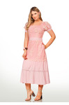 2652 - VESTIDO ROSA BORDADO ROW-AN 