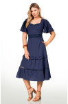 2664 - VESTIDO AZUL MARINHO ROW-AN 