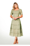 2669 - VESTIDO VERDE BORDADO ROW-AN 