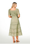 2669 - VESTIDO VERDE BORDADO ROW-AN 