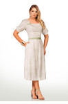 2672 - VESTIDO OFF WHITE ESTAMPADO VERDE ROW-AN 