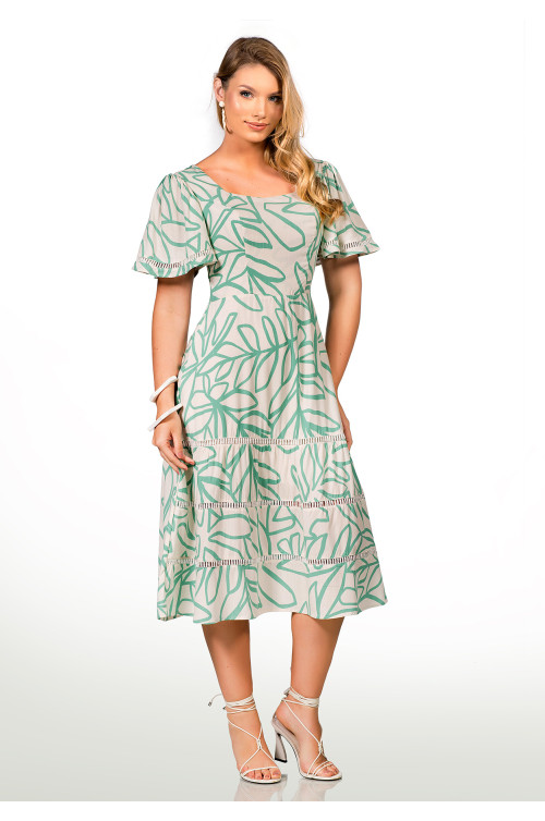 2675 - VESTIDO ESTAMPADO ROW-AN 2675 - VESTIDO ESTAMPADO ROW-AN