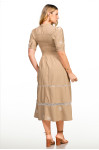 2681 - VESTIDO BEGE BORDADO ROW-AN 