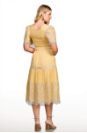 2683 - VESTIDO AMARELO BORDADO ROW-AN 