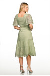 2685 - VESTIDO VERDE COM RENDA NA MANGA ROW-AN 