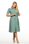 2691 - VESTIDO VERDE LISTRADO ROW-AN