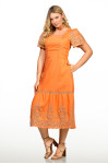 2698 - VESTIDO LARANJA BORDADO ROW-AN 2698 - VESTIDO LARANJA BORDADO ROW-AN