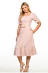 2707 - VESTIDO BORDADO ROSA LISTRADO ROW-AN 