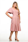 2709 - VESTIDO ROSE COM CINTO ROW-AN 