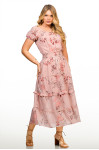2710 -VESTIDO ROSA COM LASTEX ROW-AN 