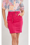 27437- SAIA TRADICIONAL SARJA PINK COM CORDÃO 50CM