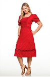 2713 - VESTIDO VERMELHO COM BORDADO ROW-AN 