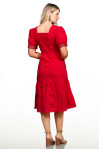 2713 - VESTIDO VERMELHO COM BORDADO ROW-AN 