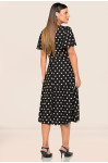 2715 - VESTIDO PRETO DE BOLINHA ROW-AN 